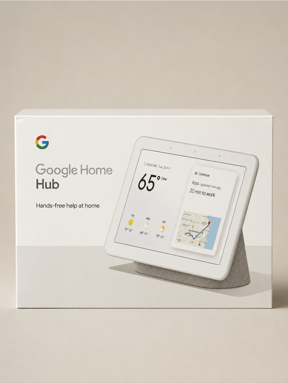 NWT Google Home Hub 7โ Smart Display Chalk Factory Sealed
